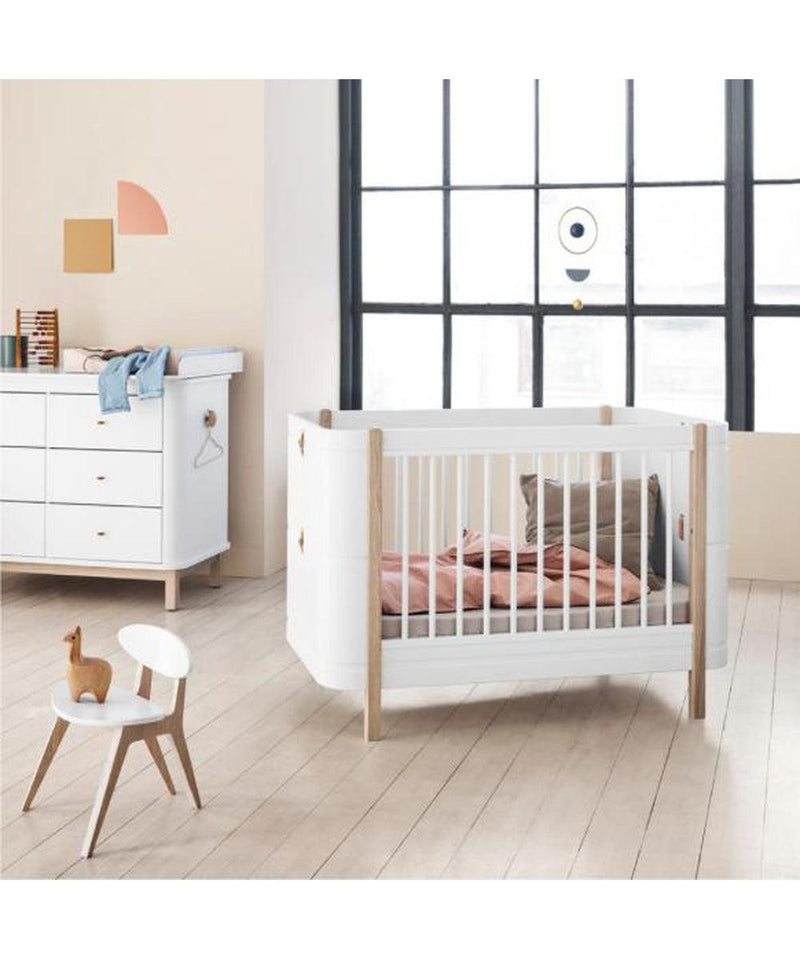 Oliver Furniture Mini+ Ledikant/Bed Incl. junior kit White/Oak