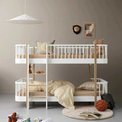 Oliver Furniture Original Low Bunk Bed 90x200cm White/Oak 041575 - Studio Play