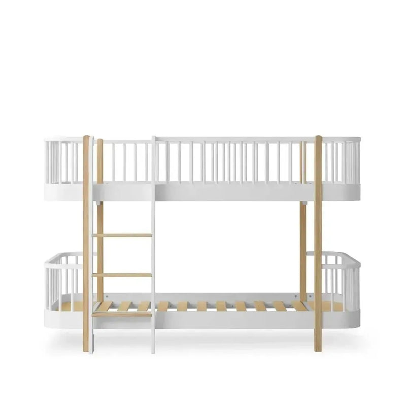 Oliver Furniture Original Low Bunk Bed 90x200cm White/Oak 041575 - Studio Play