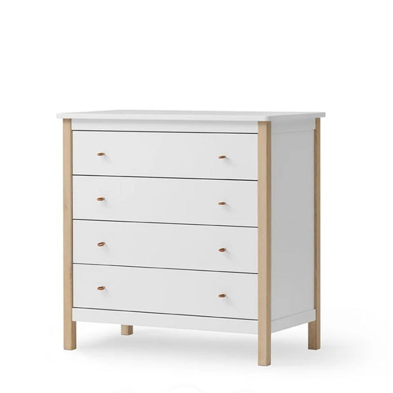 Oliver Furniture Wood Dresser 4 Drawers White Oak