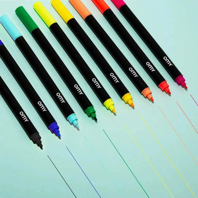 OMY 100 Dual Tip Markers - Studio Play