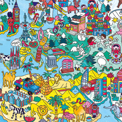 OMY XL Kleurposter Atlas