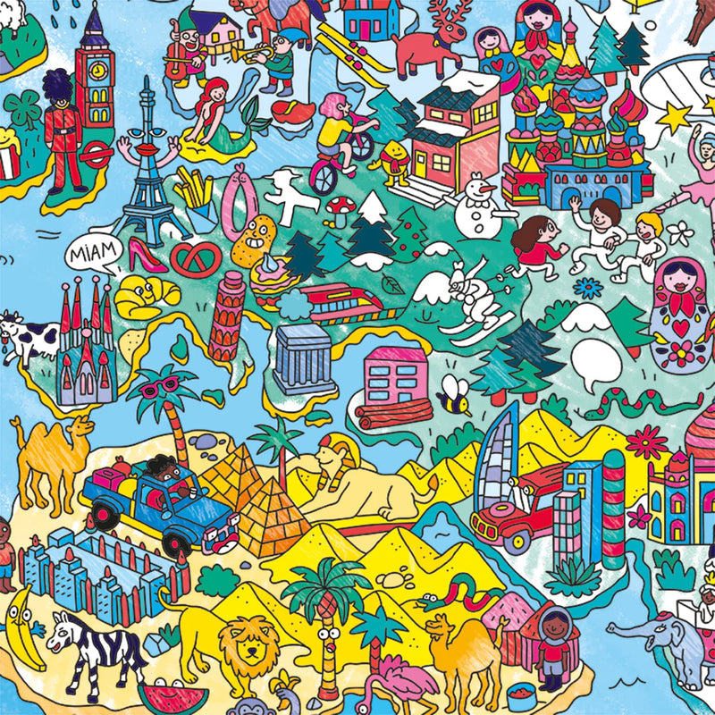 OMY XL Kleurposter Atlas