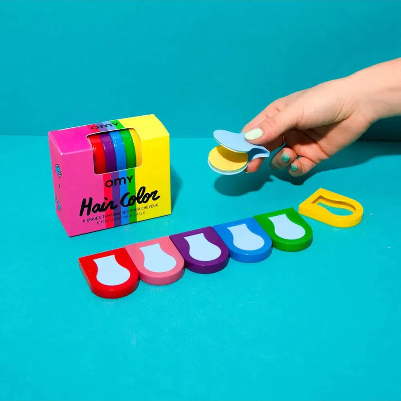 OMY Hair Chalk – 6 Kleurrijke Haarkrijtjes