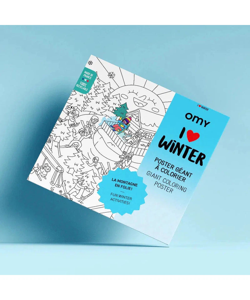 OMY Kleurposter I Love Winter