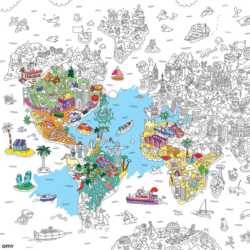 OMY XL Kleurposter Atlas