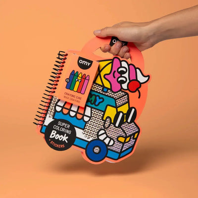 OMY Super Coloring & Stickers Book Yummy - Studio Play
