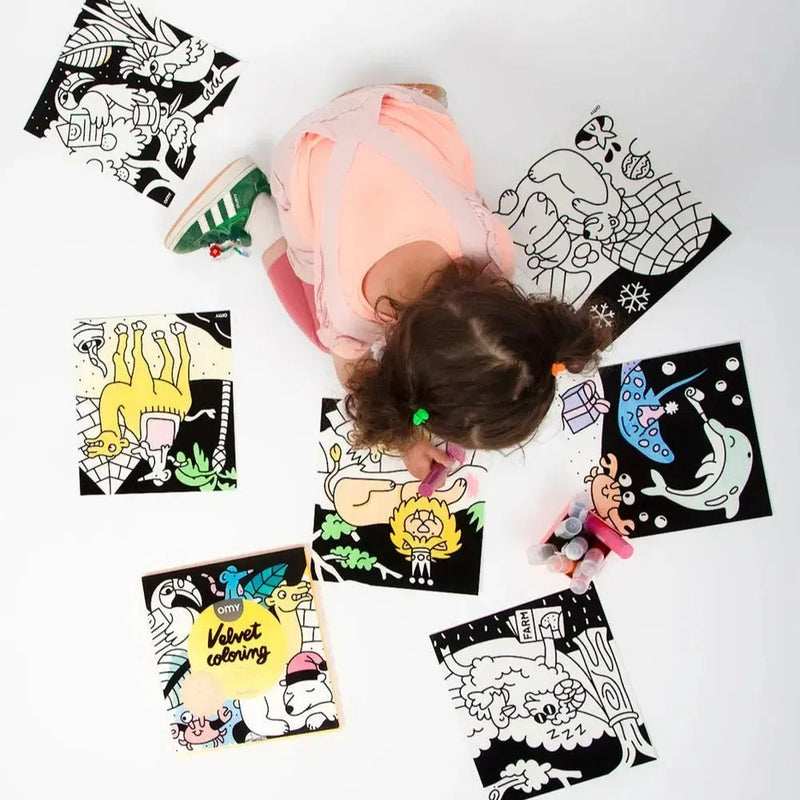 OMY Velvet Coloring Animals