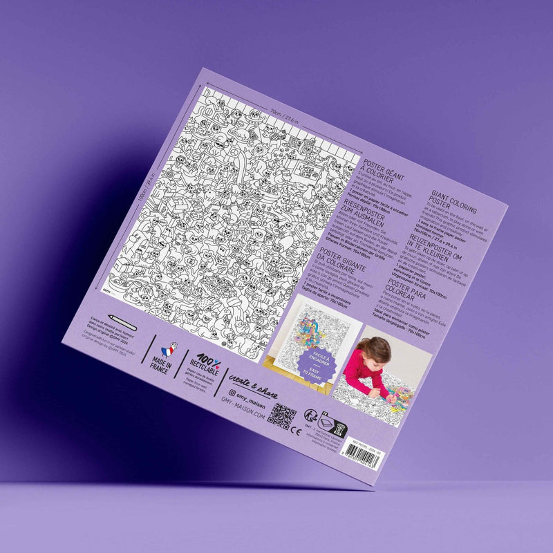 OMY XL Kleurposter Kitty