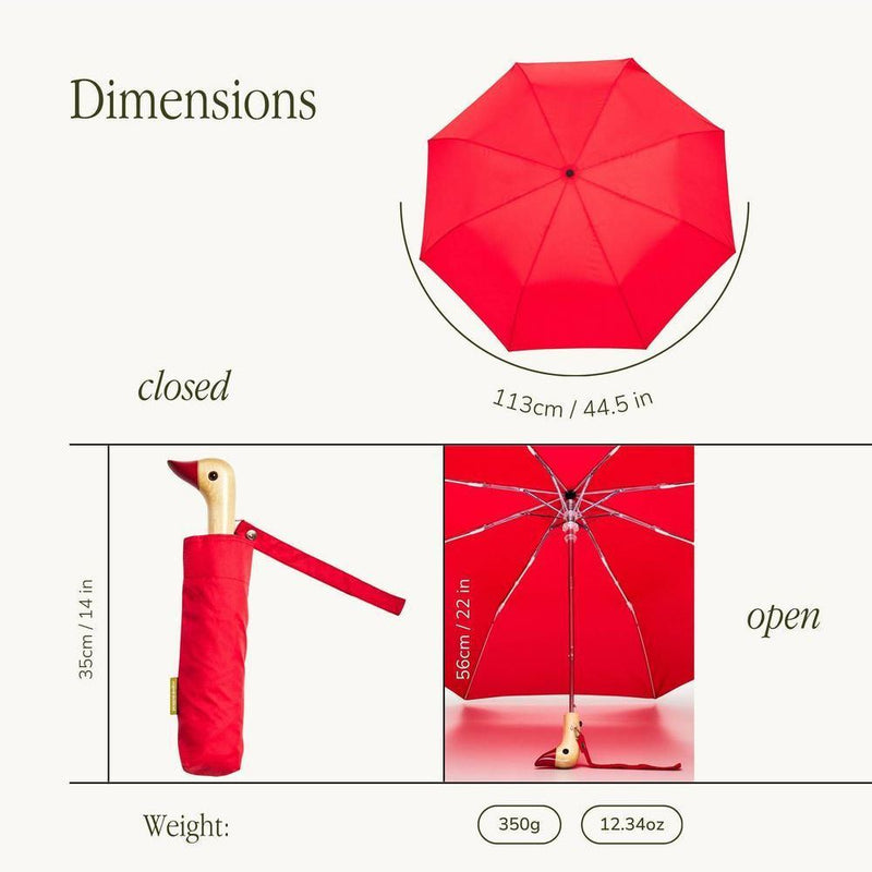 Original Duckhead Compacte Paraplu Red