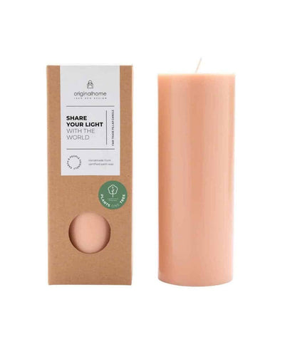 Original Home Pillar Candle Peach