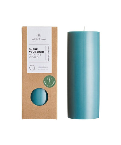 Original Home Pillar Candle Sea Green