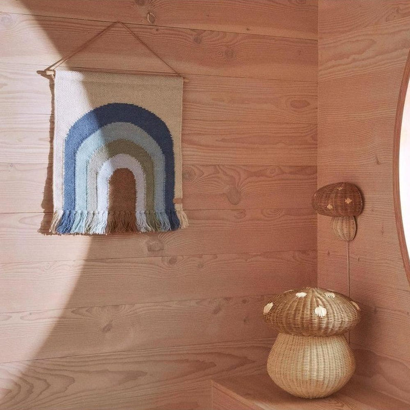 OYOY Follow The Rainbow Mini Wandtapijt Pale Blue