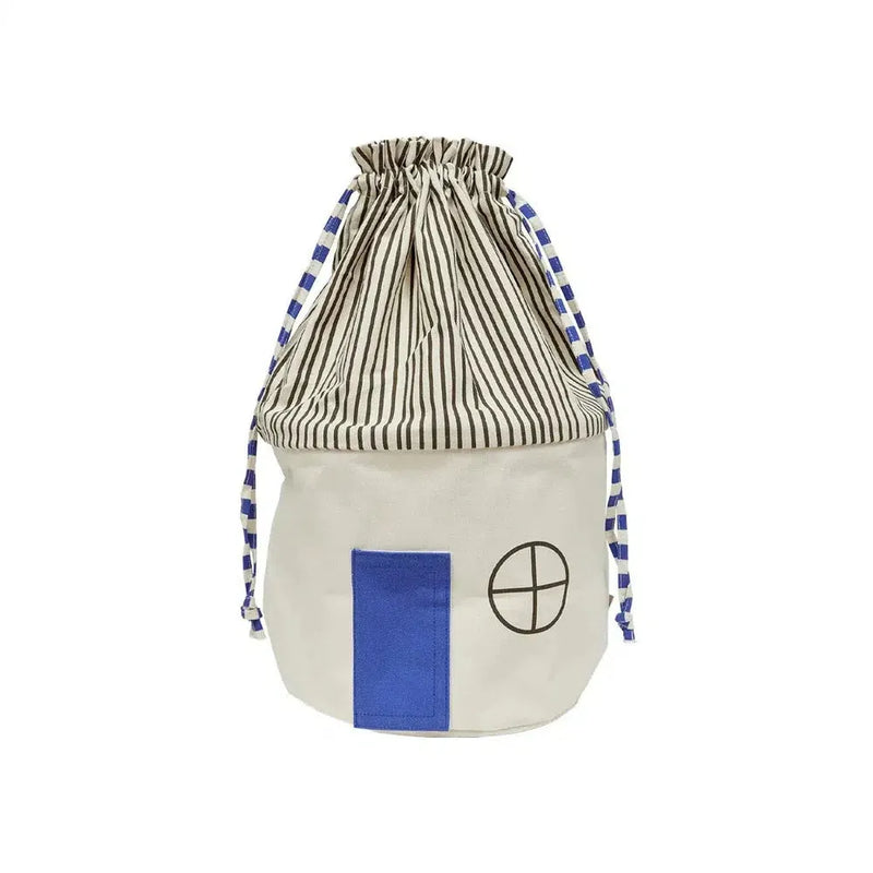 Oyoy Living Koya Opbergmand Optic Blue Large