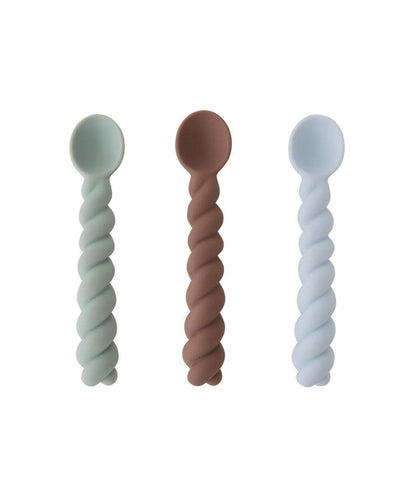 OYOY Mellow Spoon Pack Of 3 (Dusty Blue/Taupe/Pale Mint)