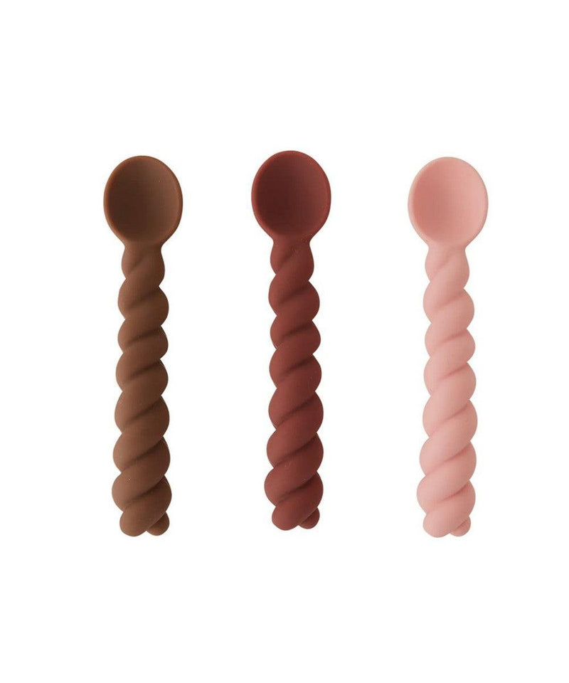 OYOY Mellow Spoon Pack Of 3 (Nutmeg/Rose/Choko)