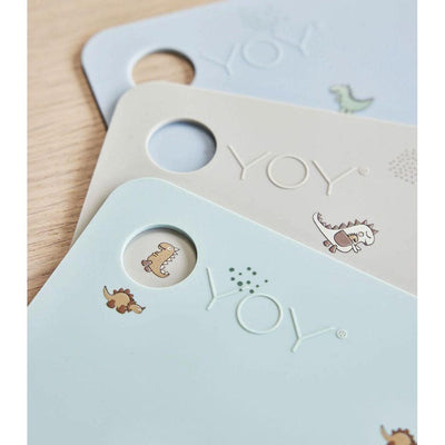 OYOY Placemat Billy Dino Pale Green - Studio Play