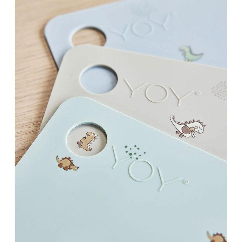 OYOY Placemat Billy Dino Pale Green - Studio Play