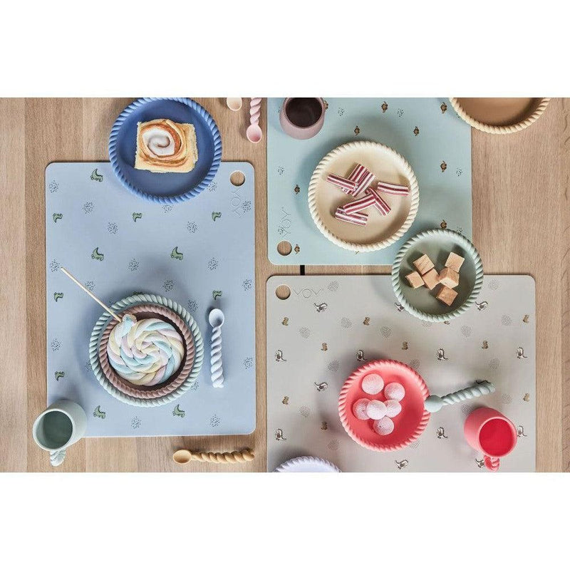 OYOY Placemat Billy Dino Pale Green - Studio Play