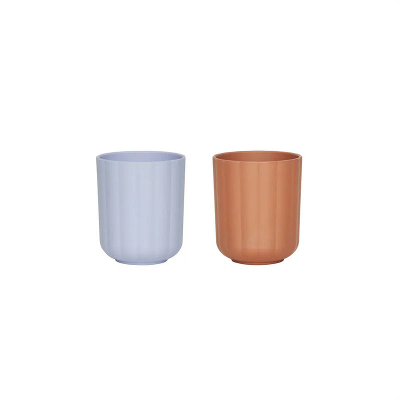 OYOY Pullo Cup 2-Pack Caramel/Ice Blue