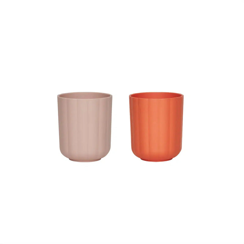 OYOY Pullo Cup 2-Pack Rose/Apricot