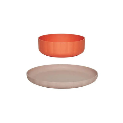 OYOY Pullo Plate & Bowl Rose/Apricot - Studio Play