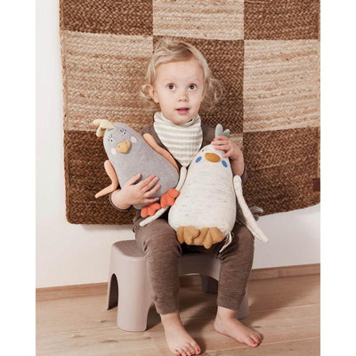 OYOY Striped Drool Bib 2 - Pack Natural/Caramel - Studio Play
