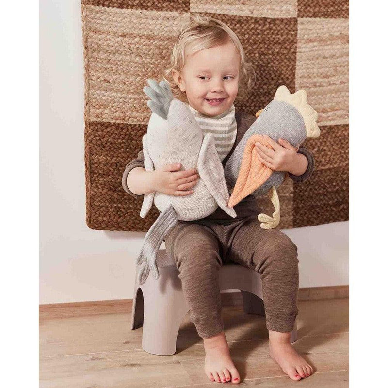OYOY Striped Drool Bib 2 - Pack Natural/Caramel - Studio Play
