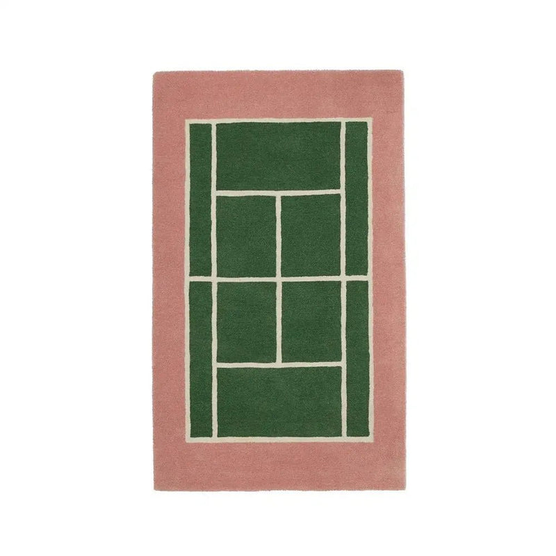 OYOY Tennis Rug Green/Rose - Studio Play