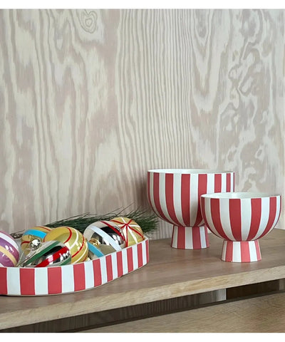 OYOY Toppu Oval Tray Cherry Red