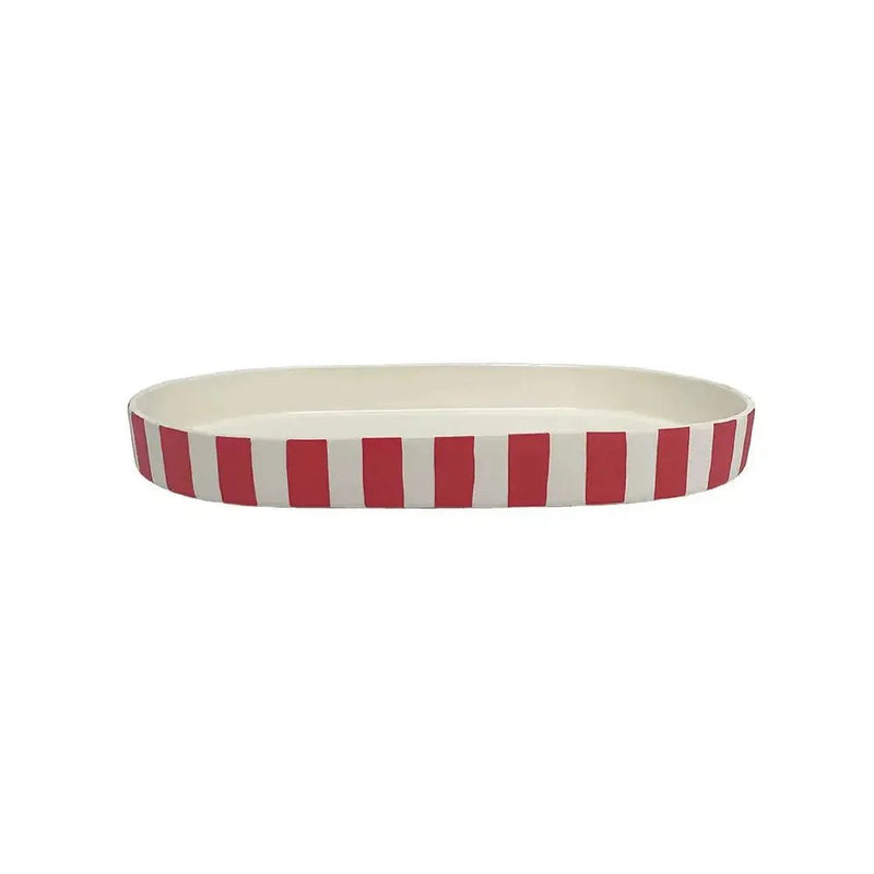 OYOY Toppu Oval Tray Cherry Red - Studio Play
