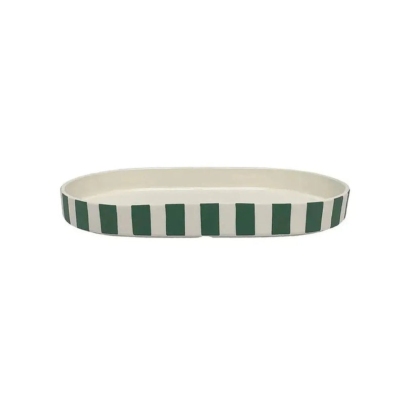OYOY Toppu Oval Tray Green - Studio Play