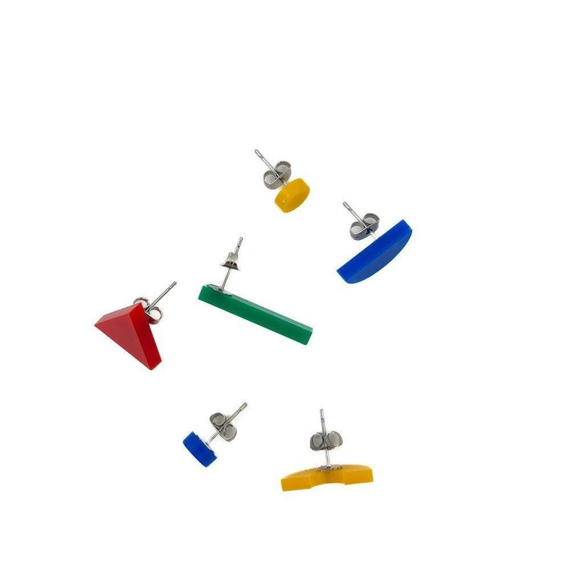 Pamela Coromoto Studio Play Earrings set of 6 blue/yellow/green/red - Studio Play