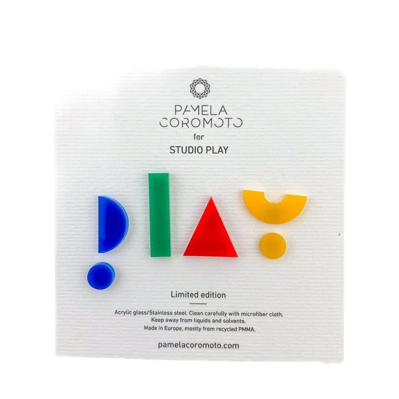 Pamela Coromoto Studio Play Earrings set of 6 blue/yellow/green/red - Studio Play