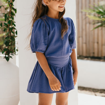 Petit Blush Puff Sleeve Blouse Marlin