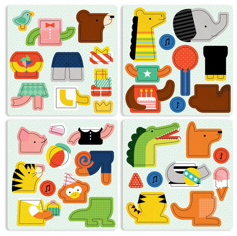 Petit Collage Magnetic Play Se On The Go Party Animals