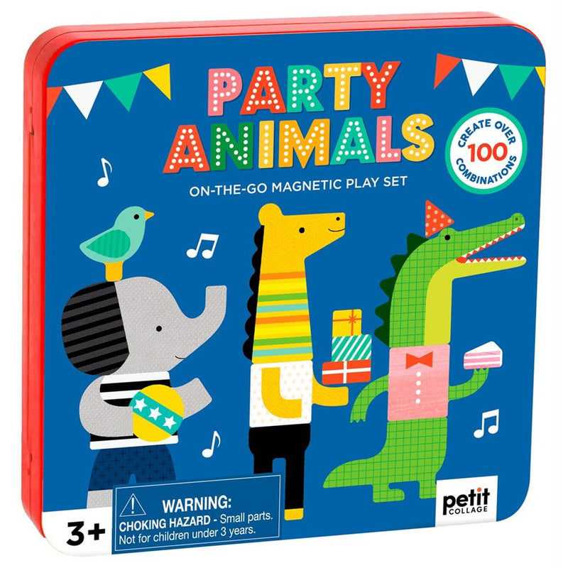 Petit Collage Magnetic Play Se On The Go Party Animals