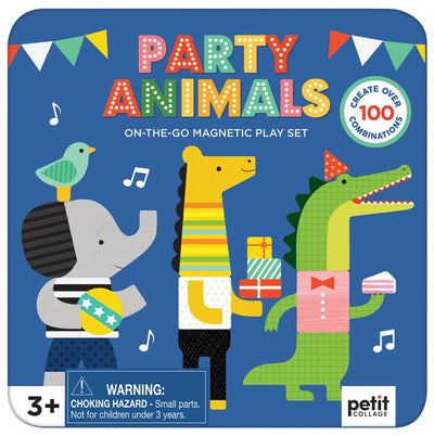 Petit Collage Magnetic Play Se On The Go Party Animals