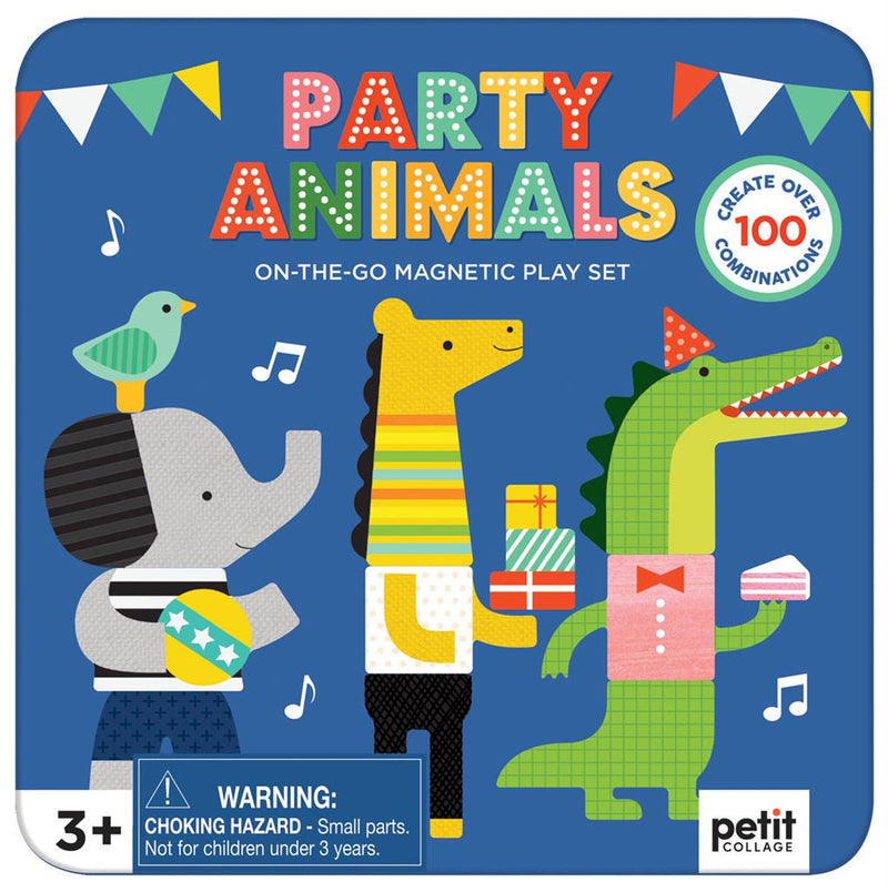 Petit Collage Magnetic Play Se On The Go Party Animals