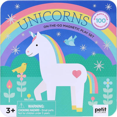 Petit Collage Magnetic Play Se On The Go Unicorns