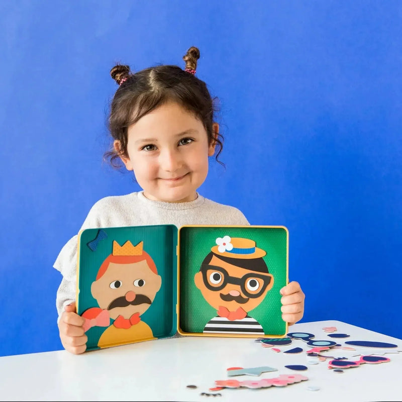 Petit Collage Magnetisch Spel On-The-Go Funny Faces