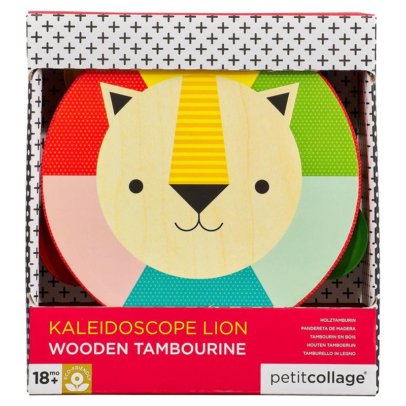 Petit Collage Tambourine Kaleidoscope Lion