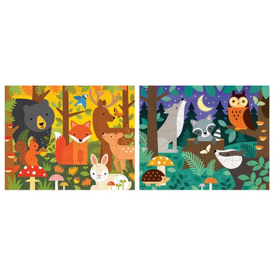 Petit Collage Tweezijdige Puzzel On - The - Go Bos - Studio Play