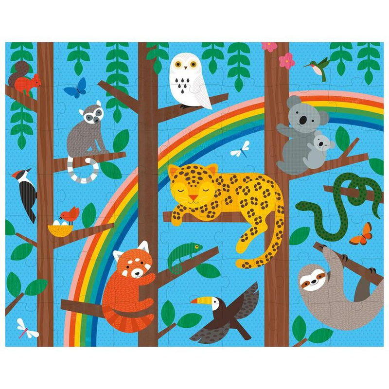 Petit Collage Tweezijdige Puzzel On - The - Go Dierenhuishouding - Studio Play