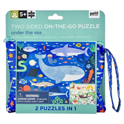 Petit Collage Tweezijdige Puzzel On - The - Go Waterwereld - Studio Play