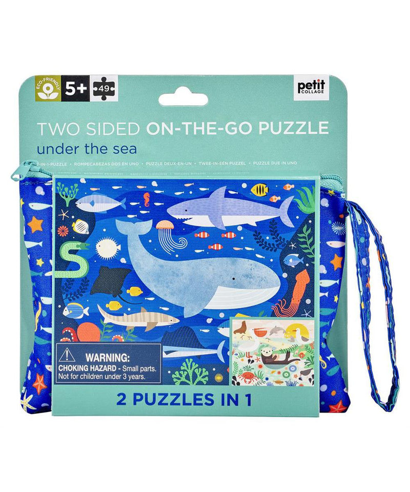 Petit Collage Tweezijdige Puzzel On-The-Go Waterwereld
