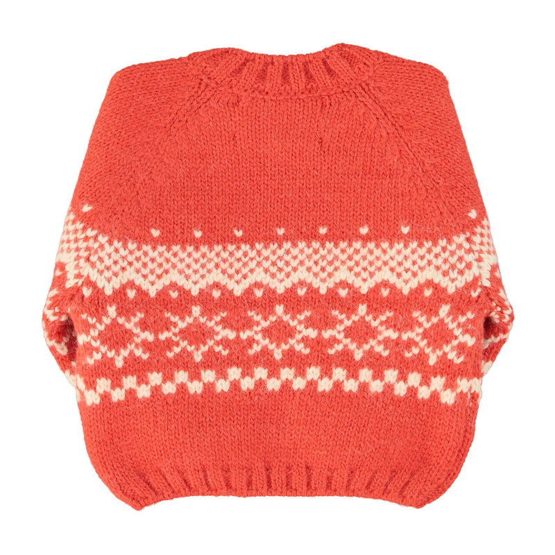 Piupiuchick Baby Jacquard Sweater Red - Studio Play
