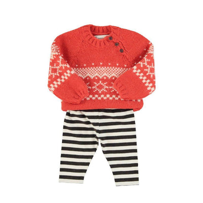 Piupiuchick Baby Jacquard Sweater Red - Studio Play