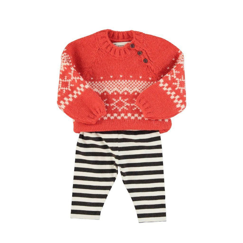 Piupiuchick Baby Jacquard Sweater Red - Studio Play