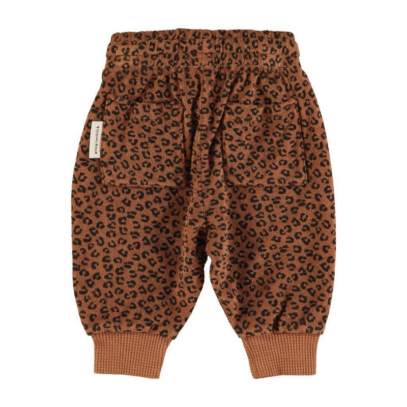 Piupiuchick Baby Jogging Pants Brown With Animal Print - Studio Play